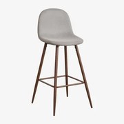 Verpakking Van 2 Glamm Hoge Krukken Grijs – Beton & ↑75 Cm & Donker Hout - Sklum