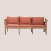Filips 3-delige Modulaire Tuinbank Met Armleuningen In Acaciahout Terracota - Sklum
