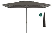 + 10% kassakorting | Parasol Shadowline Cuba | Inclusief hoes | Rechthoekig | 400x300cm | Met katrol | Zwart | Kees Smit Tuinmeubelen