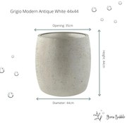 Pot Grigio Modern Antique White
