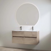 Best Design Bora badmeubel met 2 kraangaten 120cm eiken bruin