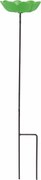 Bûten Home &amp; Gift Feeder Stake Geluksklavertje Vogelvoederschaal - 72 cm - Groen - Metaal