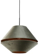 Hanglamp zwart met dubbele velours lampenkap groen met gouden binnenkant - Combi 1 Klassiek / Antiek, Modern E27 Binnenverlichting Lamp