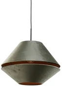 Hanglamp zwart met dubbele velours lampenkap groen met gouden binnenkant - Combi 1 Klassiek / Antiek, Modern E27 Binnenverlichting Lamp