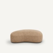 Voetenbank van stonewashed fluweel, Rosebury, ontwerp E. Gallina