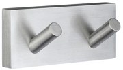 Smedbo House Handdoekhouder - 9x4x4.1cm - zelfklevend / boren - Massief messing Mat Chroom RS356