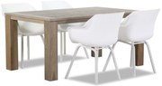 Tuinset 4 personen 165 cm Kunststof Wit Hartman Sophie