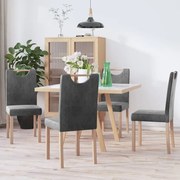 vidaXL Eetkamerstoelen 4 st kunstsuède grijs