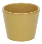 Bloempot, aardewerk, geel,Ø 7 cm