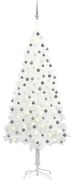 vidaXL Kunstkerstboom met LED's en kerstballen 210 cm wit