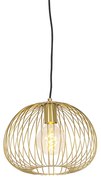 Design hanglamp goud - Wire Dough Design E27 bol / globe / rond Binnenverlichting Lamp