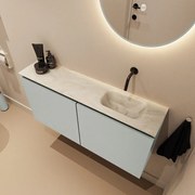 Mondiaz Ture DLux toiletmeubel 100cm greey met wastafel ostra rechts zonder kraangat