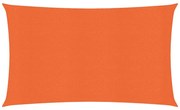 vidaXL Zonnezeil 160 g/m² 2,5x5 m HDPE oranje