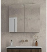 Saniclass Holz Base Spiegelkast - 80x70cm - donker eiken SW773980