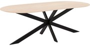 Goossens Excellent Eettafel Floyd, Semi rond 220 x 100 cm