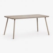 Rechthoekige Tuintafel 160x90 Cm Van Glas Arhiza Moka Bruin - Sklum