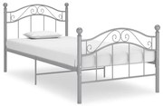 vidaXL Bedframe metaal grijs 100x200 cm