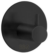 Smedbo Beslagsboden Handdoekhouder - 4.8x4.8x3cm - zelfklevend - RVS Mat Zwart BB1101