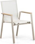 Tuinstoel stapelbaar Aluminium Zand/Beige Lifestyle Garden Furniture Fiora   loft