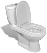 vidaXL Toilet met stortbak (wit)