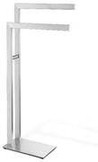 Zack Linea handdoekhouder 80x15x38.5cm staand met 2 armen RVS mat 40377