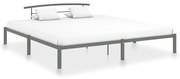 vidaXL Bedframe metaal grijs 200x200 cm