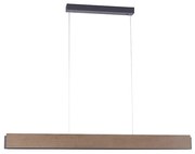 Eettafel / Eetkamer Hanglamp met dimmer bruin 121 cm incl. LED met afstandsbediening - Ajdin Modern Binnenverlichting Lamp