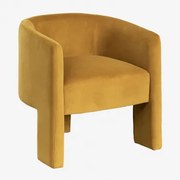 Fluwelen Fauteuil Xastru Mostaza - Sklum
