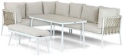 32% korting |   Dining Loungeset 7 personen Aluminium/rope Wit  Lifestyle Garden Furniture Cordani
