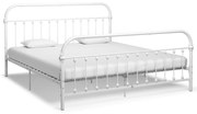 vidaXL Bedframe metaal wit 180x200 cm