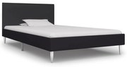 vidaXL Bedframe stof zwart 90x200 cm