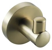 Fortifura Calvi Handdoekhaak - enkel - rond - met rozet - Geborsteld Messing PVD (Goud) SW639937