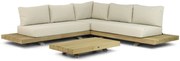 Hoek loungeset 5 personen Teak Taupe  Santika Furniture Santika