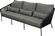 Costa 3-zits lounge bank antraciet rope