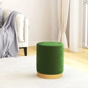 vidaXL Hocker met opbergruimte rond fluweel groen