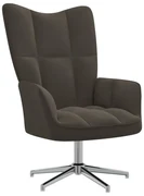 vidaXL Relaxstoel fluweel donkergrijs