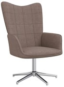 vidaXL Relaxstoel stof taupe