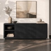 Eleonora Helsinki Modern Dressoir Zwart Hout - 200x47x76cm.