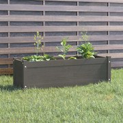 vidaXL Plantenbak 100x31x31 cm massief grenenhout grijs