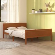 vidaXL Bedframe massief grenenhout honingbruin 120x200 cm