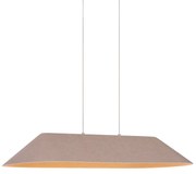 Stoffen Eettafel / Eetkamer Moderne hanglamp beige incl. LED 3-staps dimbaar - Dani Modern ovaal Binnenverlichting Lamp