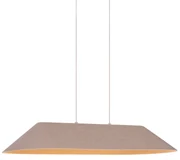 Stoffen Eettafel / Eetkamer Moderne hanglamp beige incl. LED 3-staps dimbaar - Dani Modern ovaal Binnenverlichting Lamp
