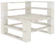 vidaXL Tuinhoekbank pallet hout wit