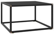 vidaXL Salontafel met zwart glas 60x60x35 cm zwart