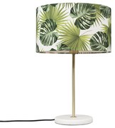 Moderne tafellamp messing met leaf kap 35 cm - Kaso Modern E27 rond Binnenverlichting Lamp