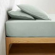 Hoeslaken van 118-draden gewassen katoensatijn, Victor uni