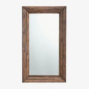 Juvira Rechthoekige Wandspiegel Van Gerecycled Hout 100 X 180 Cm - Sklum