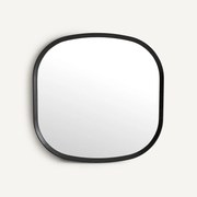 Vierkante spiegel van massief eiken H80 cm, Orion