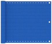 vidaXL Balkonscherm 75x300 cm HDPE blauw