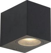 Moderne wandlamp zwart GU10 50mm IP44 - Baleno